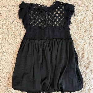 Free People top with cutout detailed pattern on the top